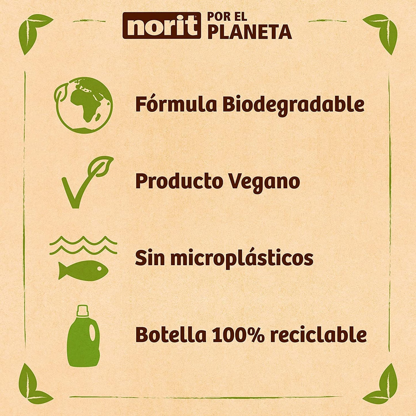 NORIT Bebé - Detergente Líquido para Ropa de Bebé, Pieles Sensibles y Atópicas - Pack de 4 Unidades de 1125 Mililitros, 4500 Mililitros