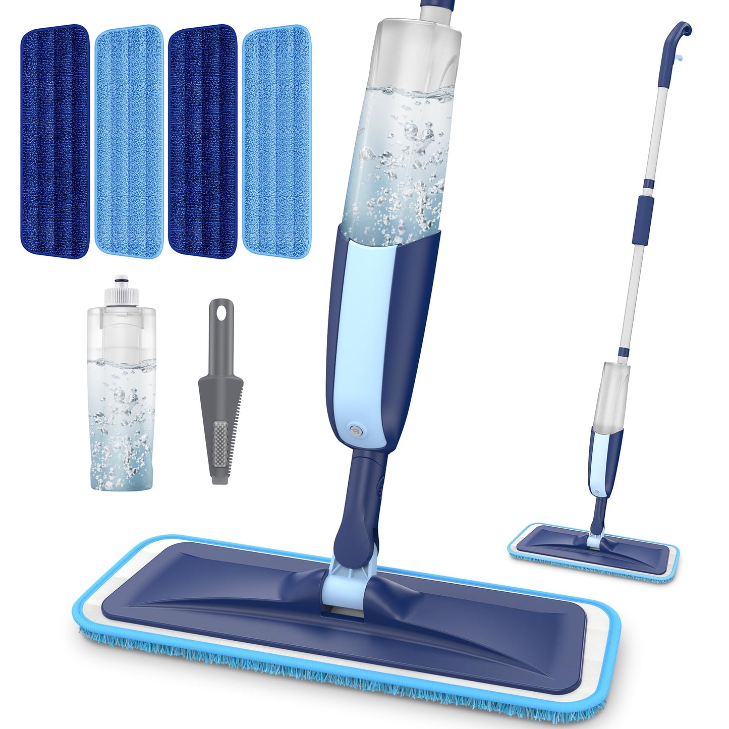 Mopa Fregona con Pulverizador, MANGOTIME Spray Mop Floor Mop Mopas de Limpieza Suelos Fregona Microfibra para el Hogar, Cocina, Industrial, Azulejos, Madera Dura, Madera, Laminados