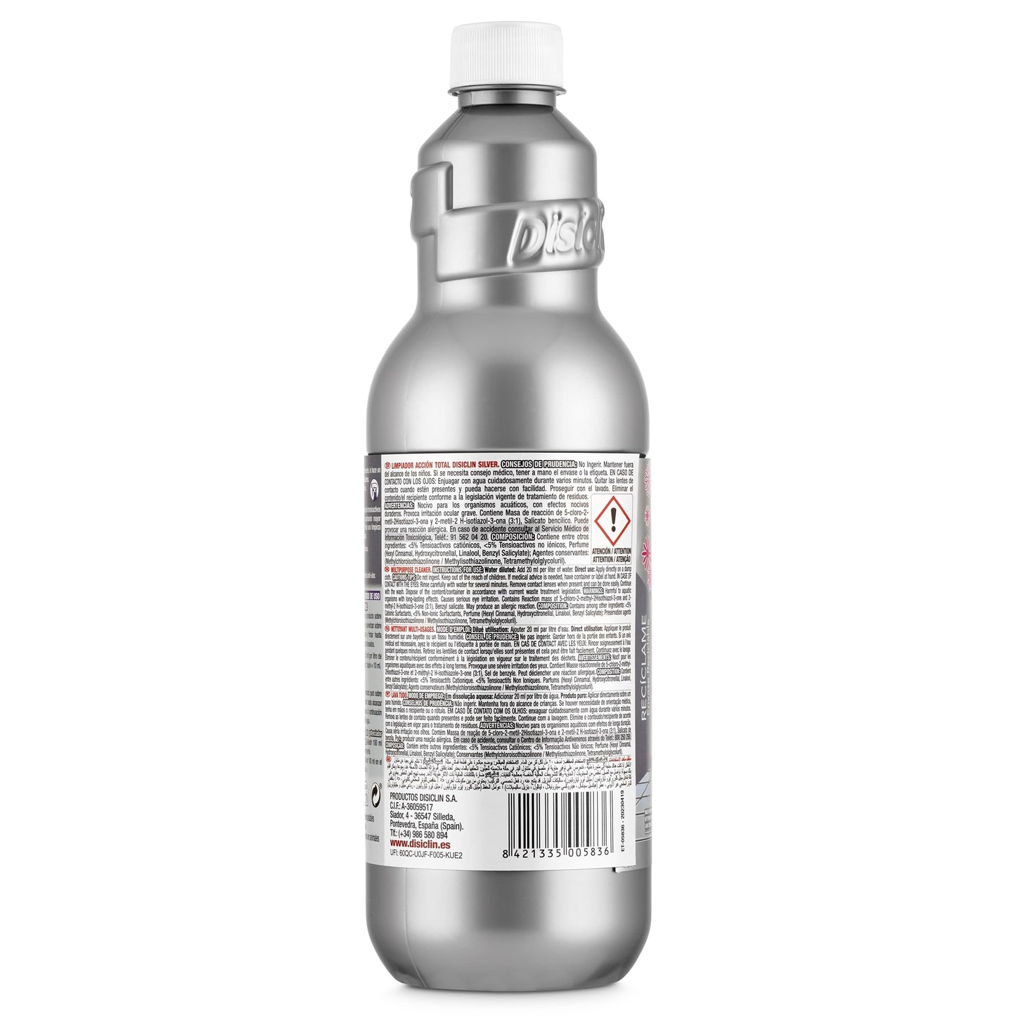 Disiclin Limpiador Multiusos Concentrado Silver, 900ml