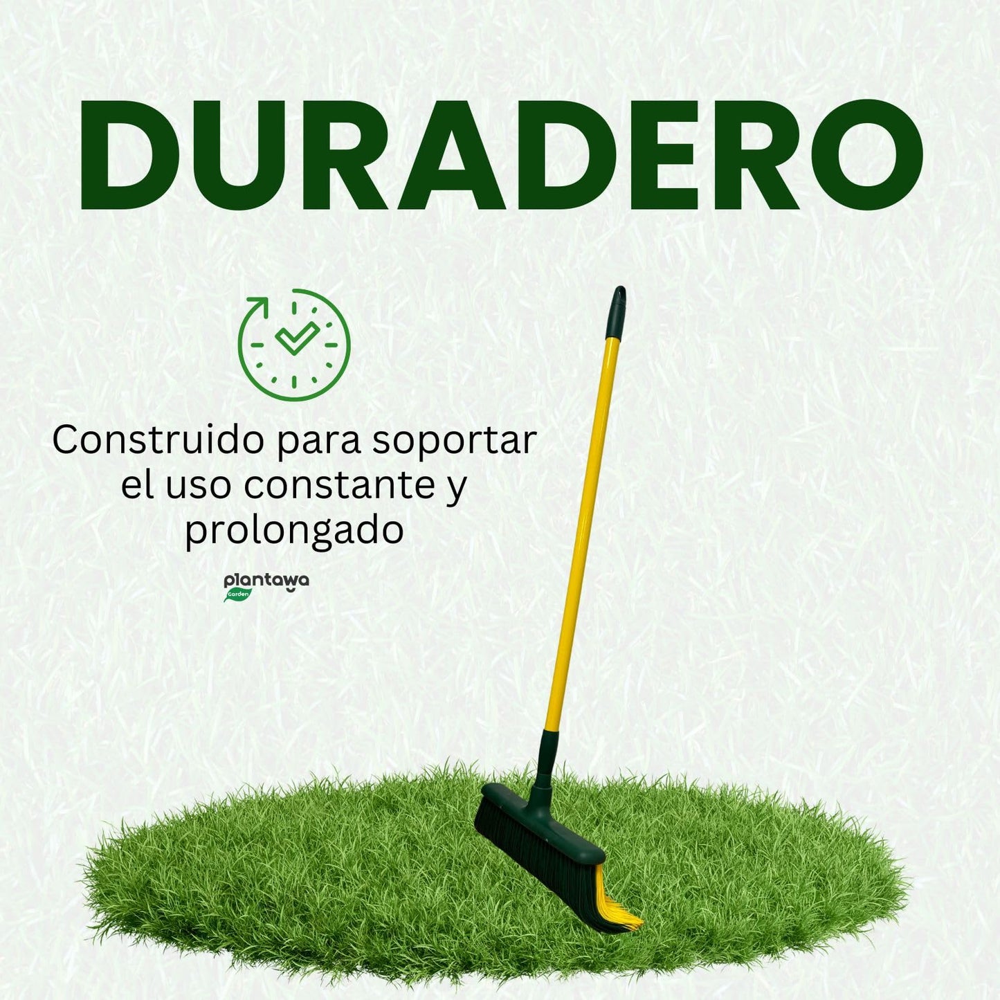 PLANTAWA Pack de Cepillo + Mango Extensible | Cepillo cesped Artificial con Mango Ajustable 0,80/1,40 m | Ideal para Cuidado y Mantenimiento de Césped y Alfombrillas
