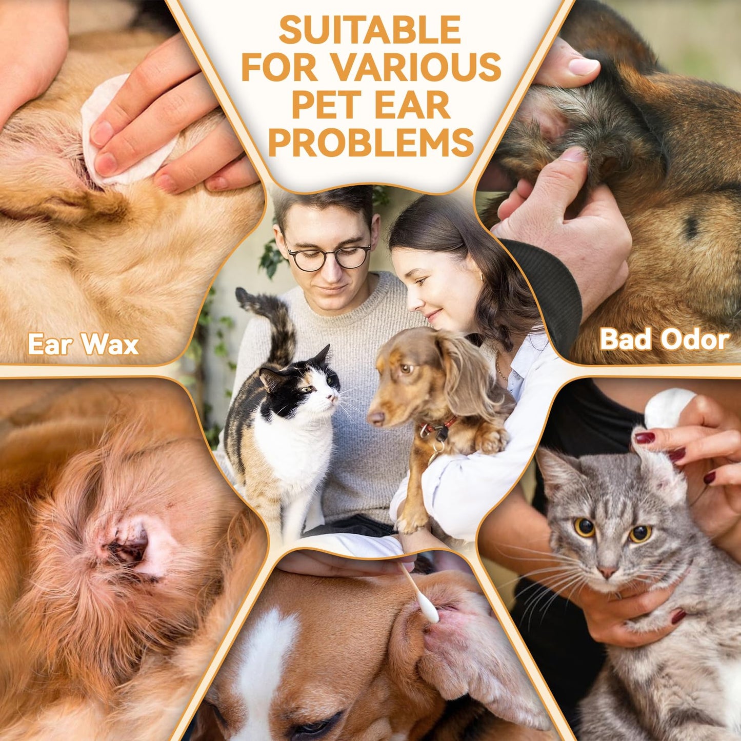 prowithlin Limpiador de Oídos para Perros y Gatos (120ml) - Elimina Residuos, Cera y Mal Olor - Limpiador Orejas Perros, Apto para Todas Las Razas de Gatos y Perros