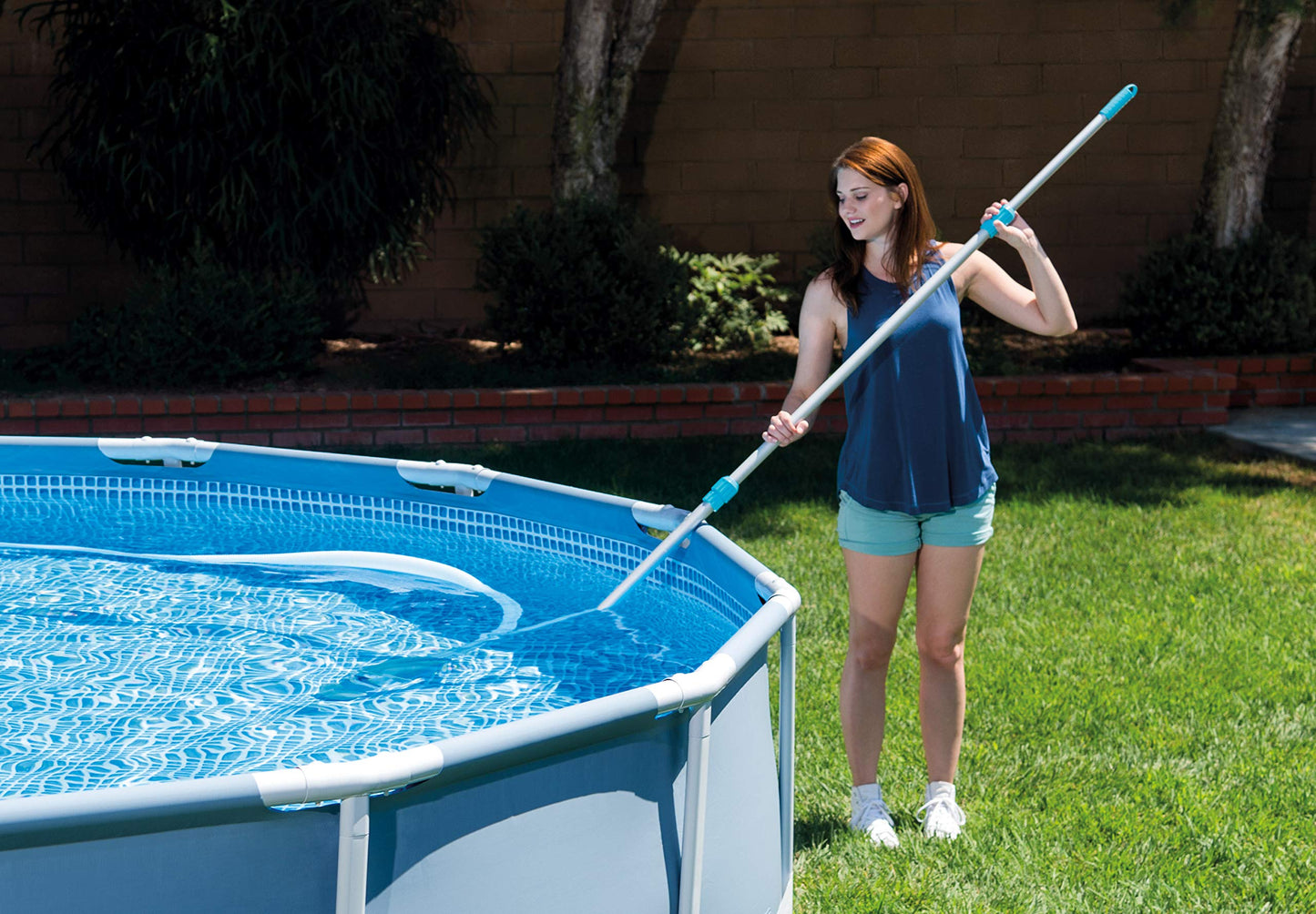 Intex Kit de mantenimiento de piscina de lujo, accesorios de piscinas, set de limpieza, extensible 279 cm (58959)