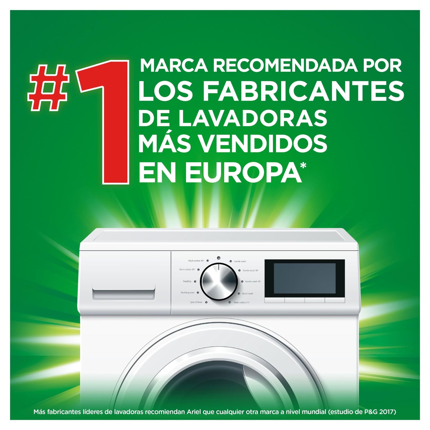 Ariel Detergente Lavadora Liquido 116 Lavados (4x29), Original, Jabon Limpieza Mejorada en Ciclos Mas Frios con la Exclusiva Tecnologia de Limpieza en Frio, Paquete de 4