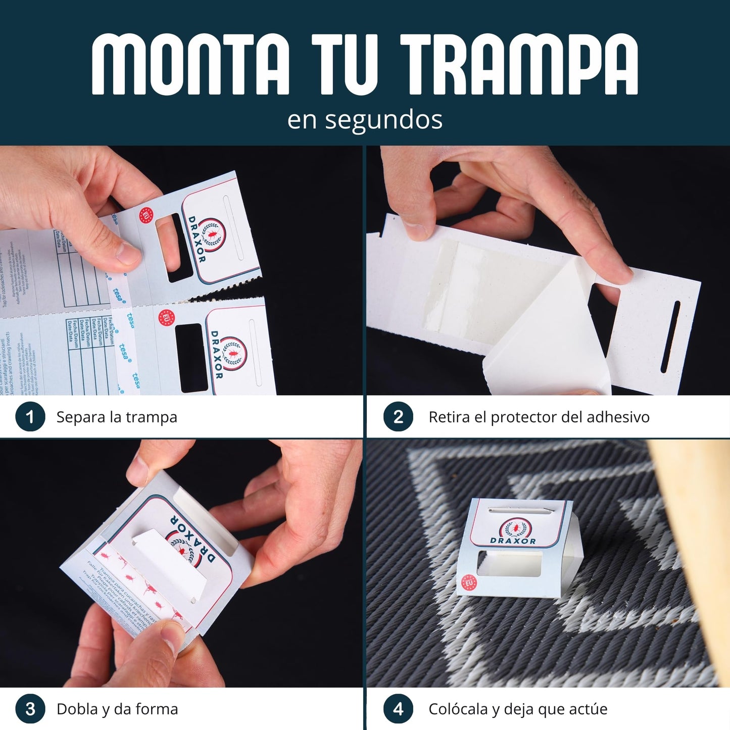 DRAXOR 28 trampas cucarachas;Mata cucarachas;cucarachas Eliminar Siempre;Veneno para cucarachas;Mata cucarachas Potente Profesional;Trampa cucarachas;Anti cucarachas;trampas para cucarachas;