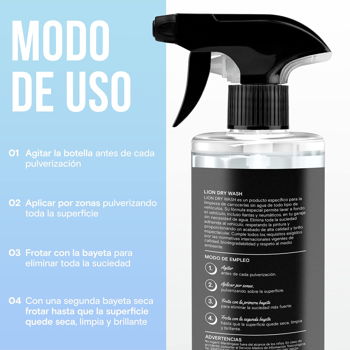 Limpieza De Coche Profesional En Seco Con Cera De Carnauba - Potente Tratamiento Cerámico Para Coche Y Moto. Limpiador Y Abrillantador De Exterior Sin Agua, Rapido. C/Bayeta Incluida. Detailing