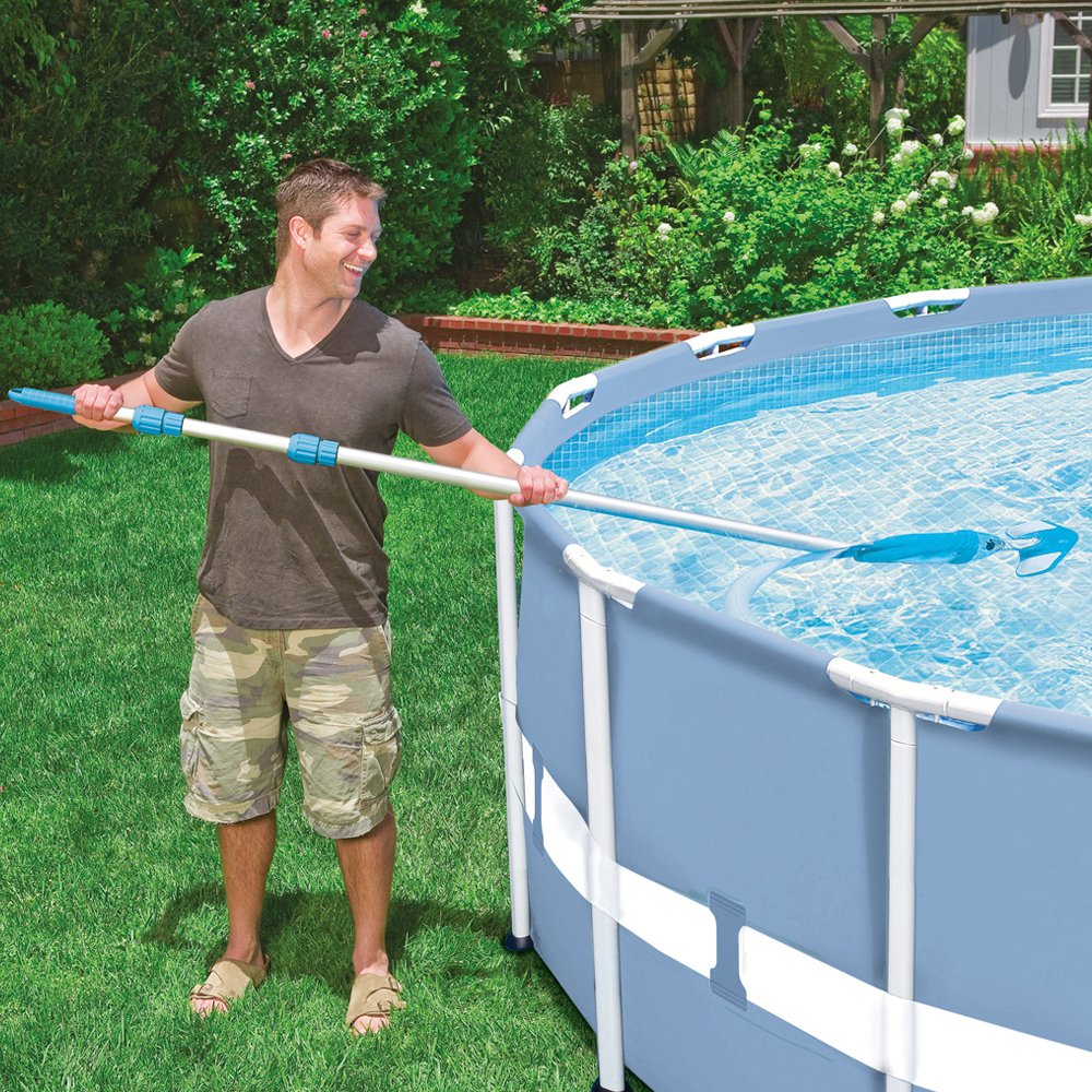 Intex Kit de mantenimiento de piscina de lujo, accesorios de piscinas, set de limpieza, extensible 279 cm (58959)