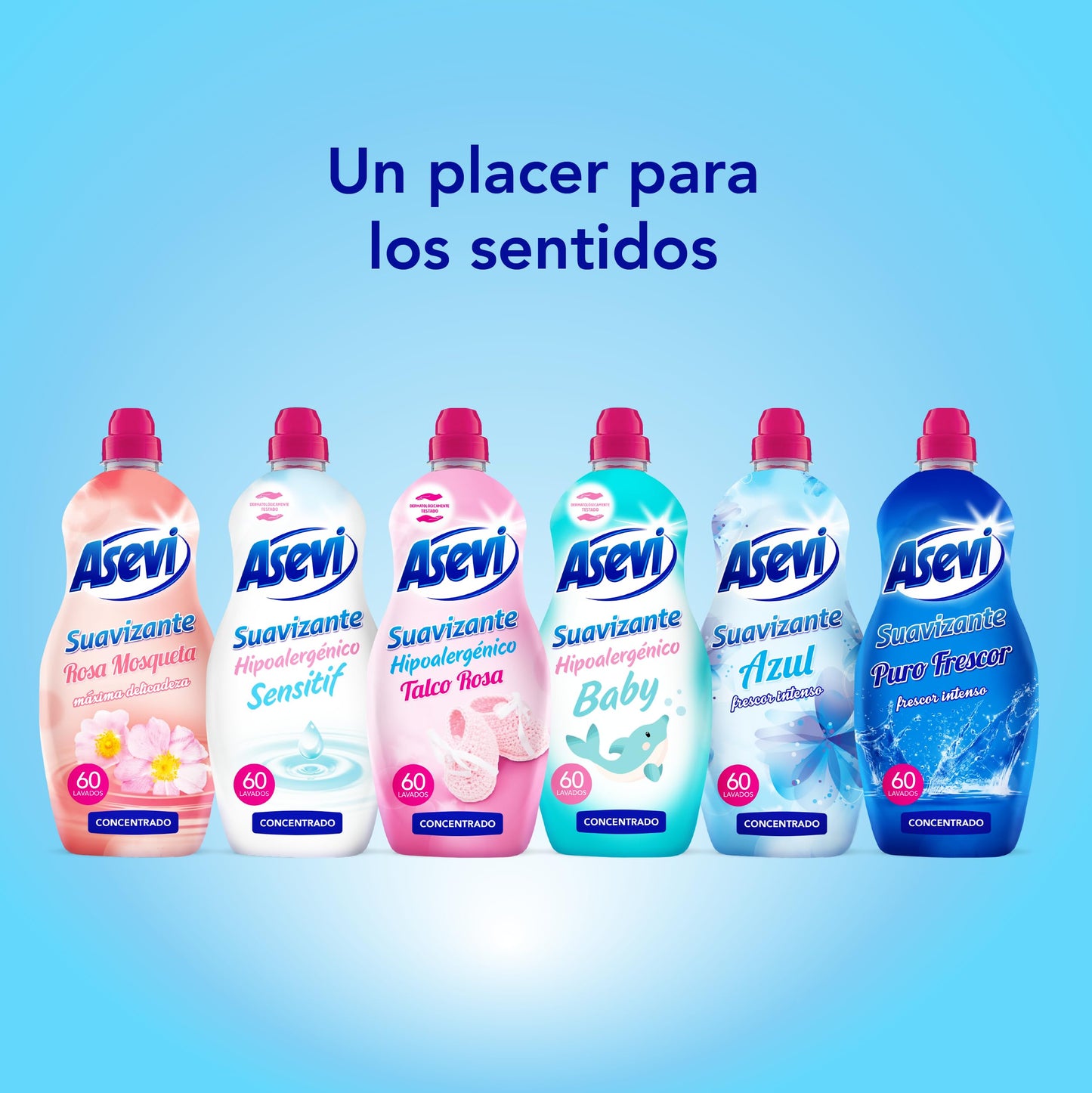 Suavizante Concentrado Asevi Azul 60 dosis
