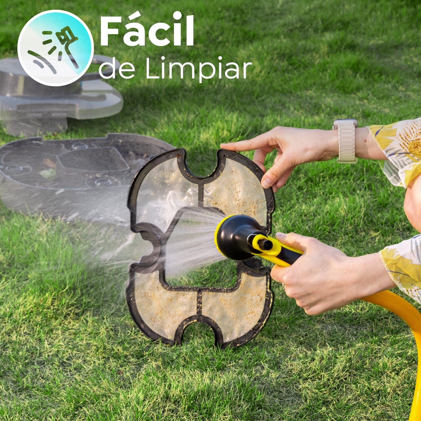 TALOSBO Pleco S1 Robot Piscina, Doble Motor Limpiafondos Piscina Sin Cable, 80 Min de Limpieza, Carga en 2.5h, Autoaparcable, para Piscinas de Fondo Plano