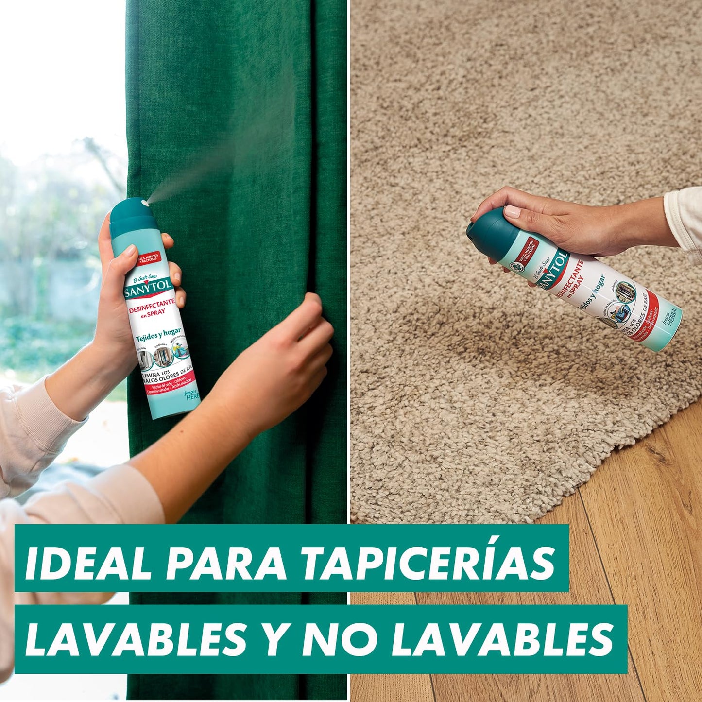 Ambientador sanytol desinfectante para hogar y tejidos spray bote de 300 ml