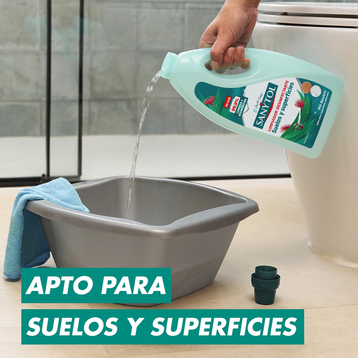 Sanytol – Botella Desinfectante Limpiahogar - Pack de 4 x 1.200 ML = 4,8L