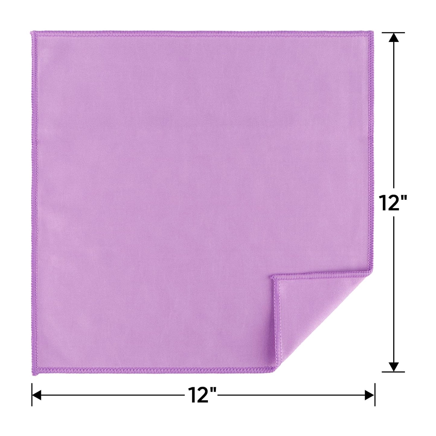 HOMEXCEL Paños limpiacristales de Microfibra, 12 Piezas, sin Pelusa, sin Rayas, Reutilizables, para Limpiar Ventanas, Cristales, Espejos, Pantallas, Acero Inoxidable, etc., Morado