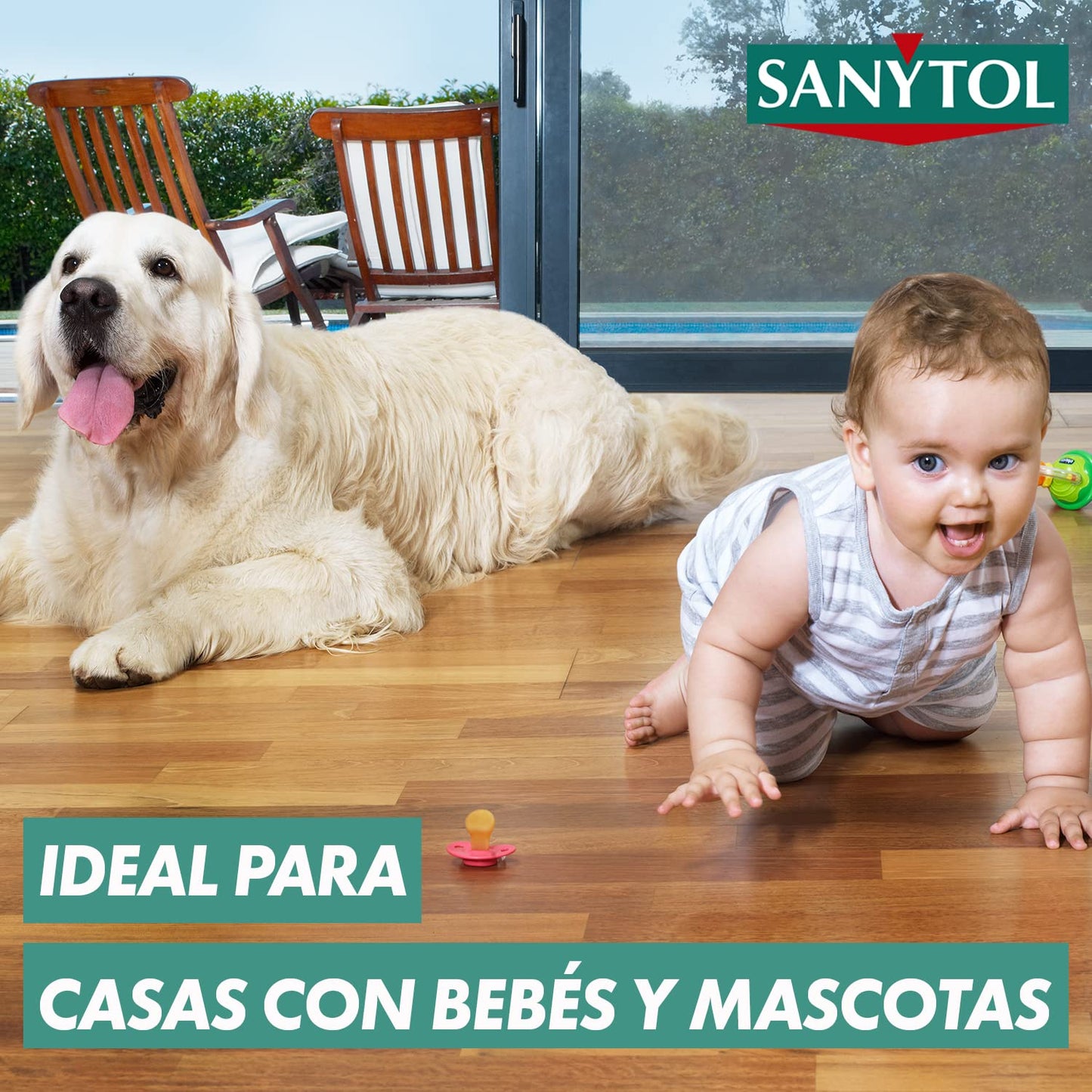 Sanytol – Botella Desinfectante Limpiahogar - Pack de 4 x 1.200 ML = 4,8L