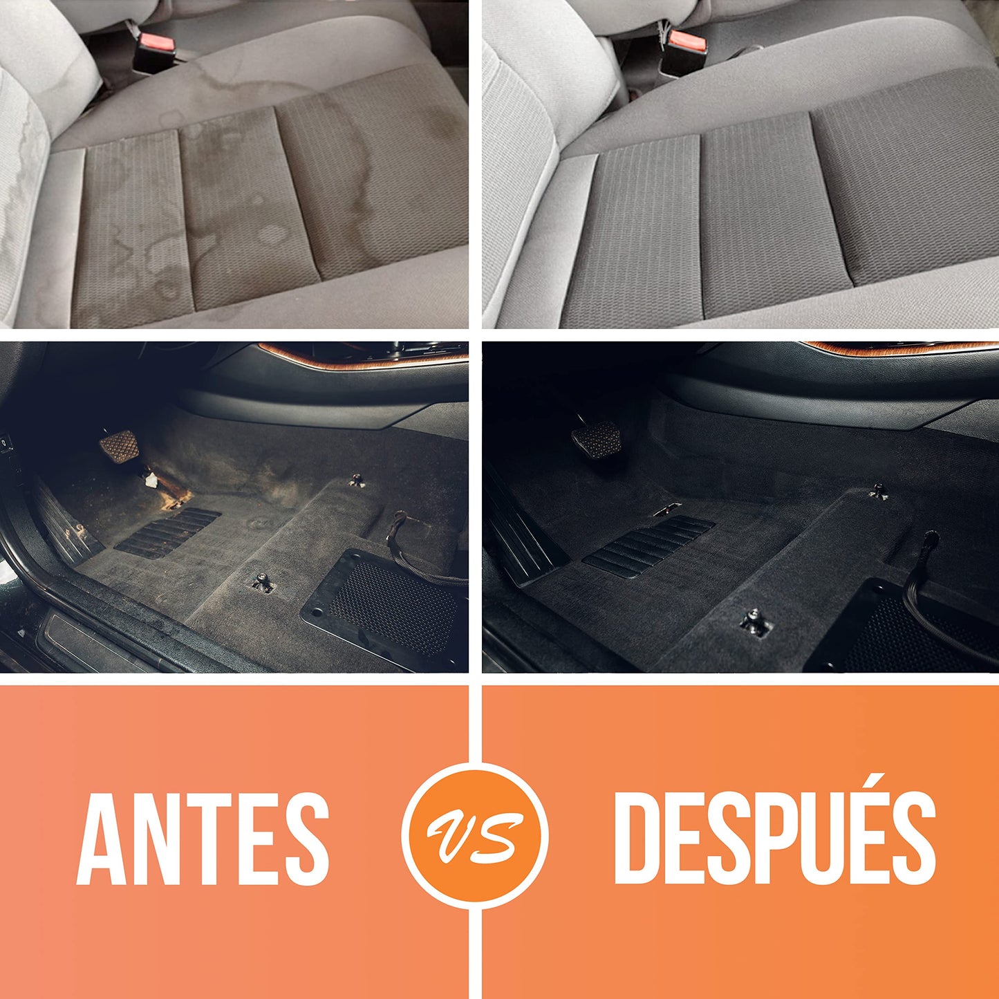 Kit De Limpieza, Renovador E Hidratación De Cuero, Piel Y Tela Del Coche - Intenso Y Potente Acondicionador De Tapiceria. Limpiador Cuero Coche E Hidratador De Cuero (cepillo puede variar)