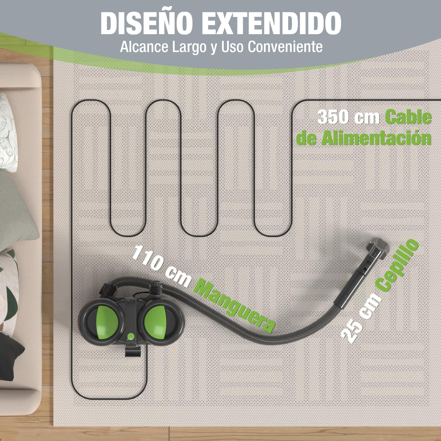 WORKPRO Aspiradora de Agua Tapiceria, Limpiador de Tapicerias de 450W, Aspiradora para Alfombras con Detergente, Limpia Moquetas, Maquina Aspirador para Tapicerias, Sofá, 75 dB