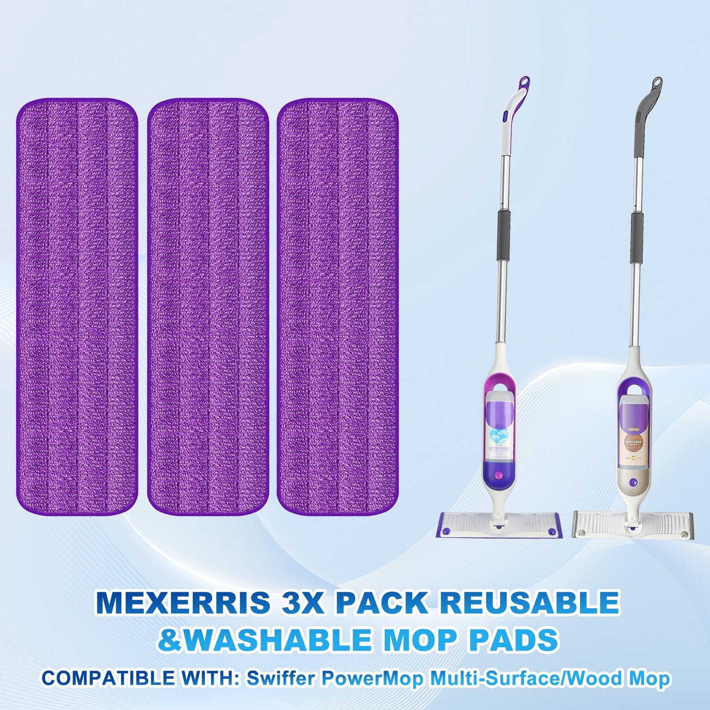 Mopa Fregona con Pulverizador, MEXERRIS Mopas de Limpieza Suelos con 2 Botellas Recargables Spray Mop Fregona Microfibra para el Hogar, Cocina, Industrial, Azulejos, Madera Dura, Madera, Laminados