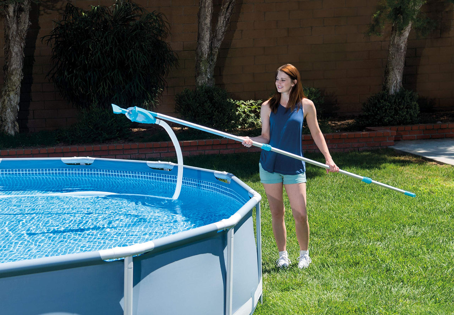 Intex Kit de mantenimiento de piscina de lujo, accesorios de piscinas, set de limpieza, extensible 279 cm (58959)