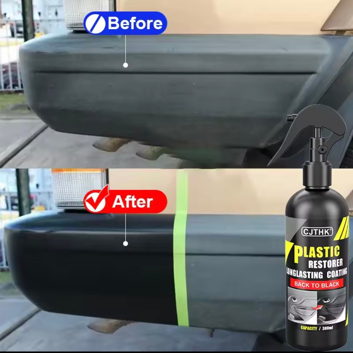 Restaurador de plástico para coche – Renueva y Protege el Interior y Exterior