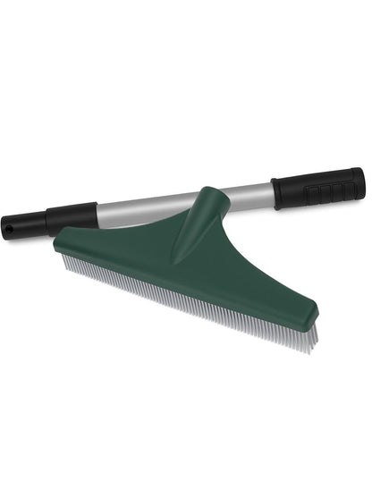 Jardin202 - Rastrillo para peinar Barrer Césped Artificial Deluxe | Cepillo con Mango Incluido| Hojas | pelos