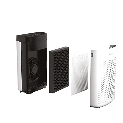 Rowenta Pure Air Essential PU2530 purificador de aire con prefiltro, filtro de carbón activo y filtro de partículas finas, 3 velocidades, modo Silencio, indicador de cambio de filtro y temporizador
