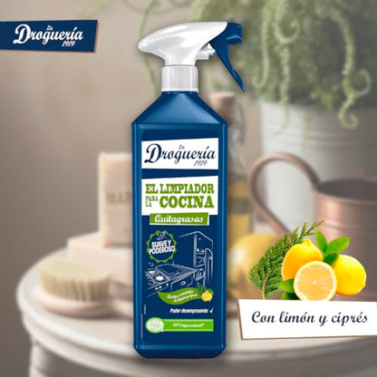 LA DROGUERIA - El Limpiador para la Cocina | Quitagrasas Natural con Aceites Esenciales | Poder Desengrasante y Fragancia Fresca