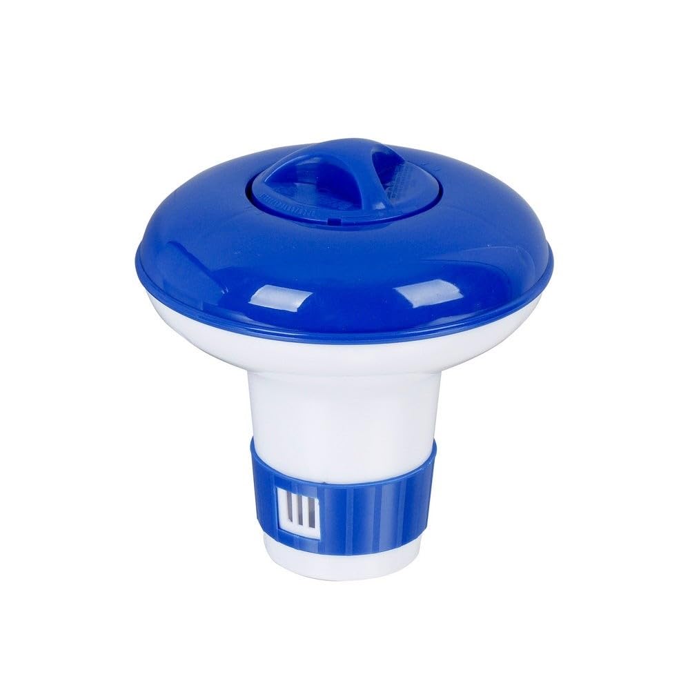 LOLAhome Pack de Cloro en tabletas -Pastillas y dispensador de Cloro Azul y Blanco, Incluye 50 tabletas de Cloro de 20 gr de 5 Funciones