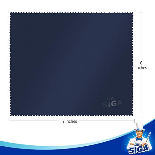 MR.SIGA Paños de Limpieza de Microfibra para Lentes, Gafas, Pantallas, tabletas, anteojos (6 Unidades)