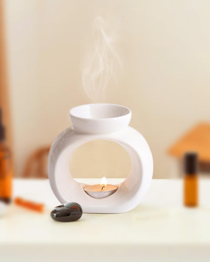 Gwezmxs Quemadores de Aceites Esenciales y Velas, para Ceras Aromáticas, Esencias, Crema Catalana y Azúcar, La Chimenea Quemador de Cera y el Cauldron Colgante para una Experiencia Aromática Única