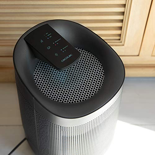 Cecotec Deshumidificador Eléctrico BigDry 3000 PureLight Black. 45 W, Deshumidificación hasta 750 ml/día, Purificador de Aire con Triple Proceso de filtración, Depósito 1L, 3 Velocidades, 25m2