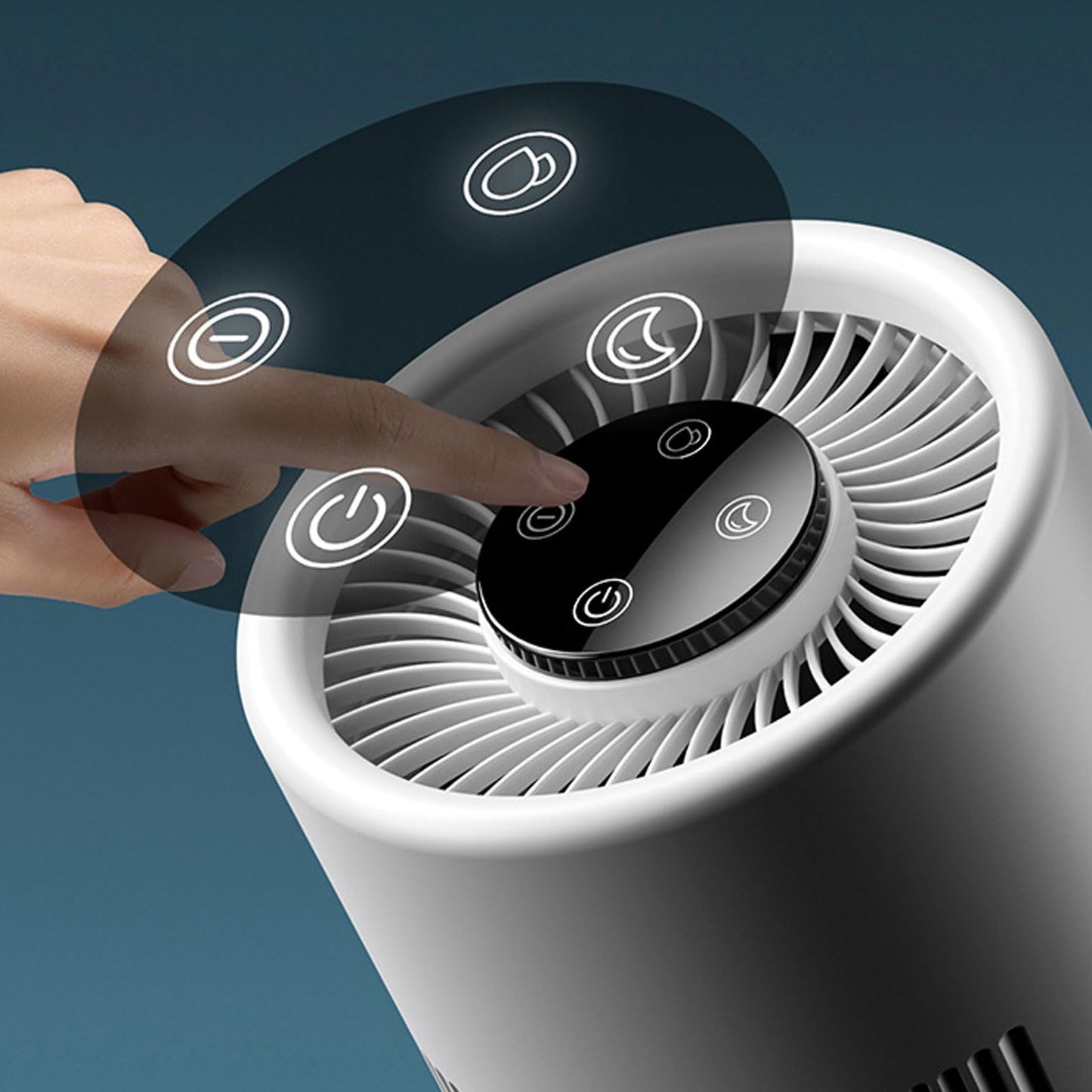 Combo de Purificador de Aire y Humidificador 2 en 1, Purificador de Aire de 5 W con Humidificador, Fácil de Llenar y Limpiar, Limpiador de Aire Silencioso de Escritorio con