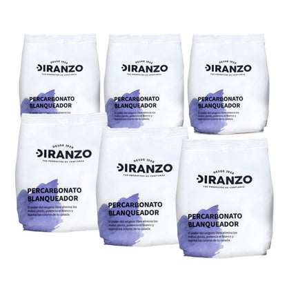 FAMILYCOM. Percarbonato Blanqueador Diranzo Pack 6 unidades. 750g x 6. Total 4,5 Kg. Quitamanchas, Blanqueante y Elimina Olores y Grasa.