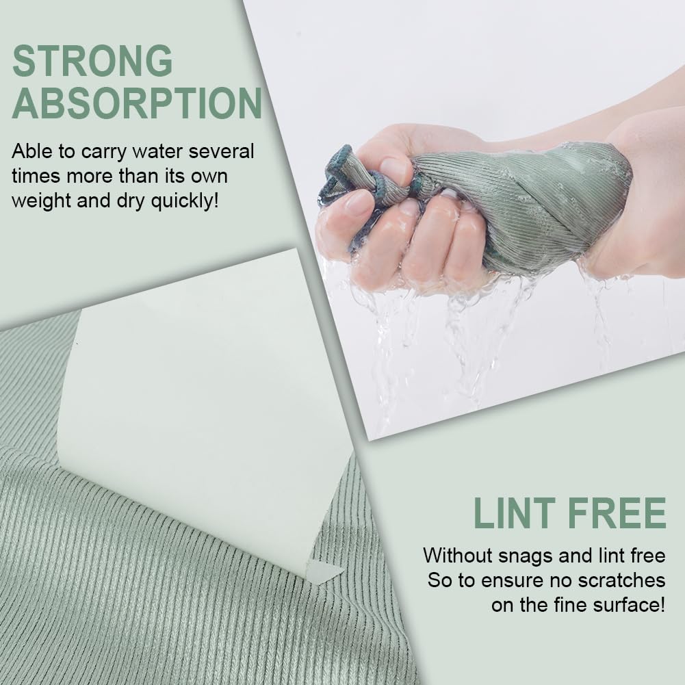 HOTUT Bayetas para Cristales,8pcs Bayeta cristales y baños,Bayeta Sueca Super Absorbente,Paño de Limpieza de Microfibra con gran capacidad de absorción,No deja marcas y pelusas,Paños Magica sin Pelusa