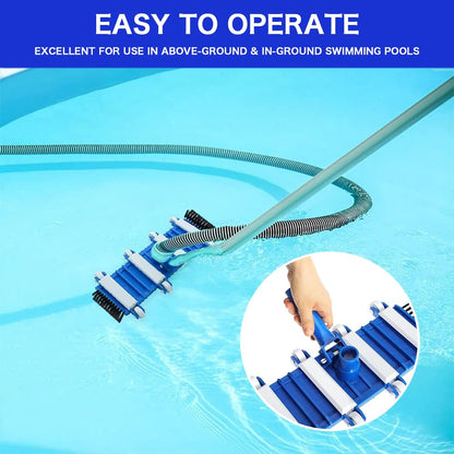 Aspirador Piscina,Kit Limpiafondos Piscina Manual,Limpiafondos Piscina,Lncluye 6 Varillas Reforzadas-Conexión de hasta 2,1 M de Longitud-para Piscinas, Fuente, Hidromasaje
