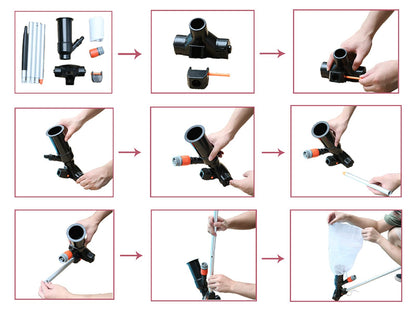 Limpiafondos Piscina Hidraulico, Aspiradora Piscina Pequeña, Kit Limpieza Piscina Desmontable, Limpiador Piscina Fondo Y Paredes Manual, Aspirador Agua Piscina Estanques para Jardin (Azul)