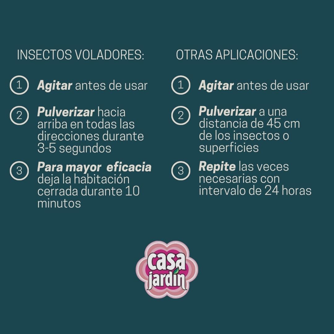 CASA JARDÍN | Aerosol insecticida | Multi Insectos | Eficacia Instantánea | Fórmula Concentrada | 500 ml
