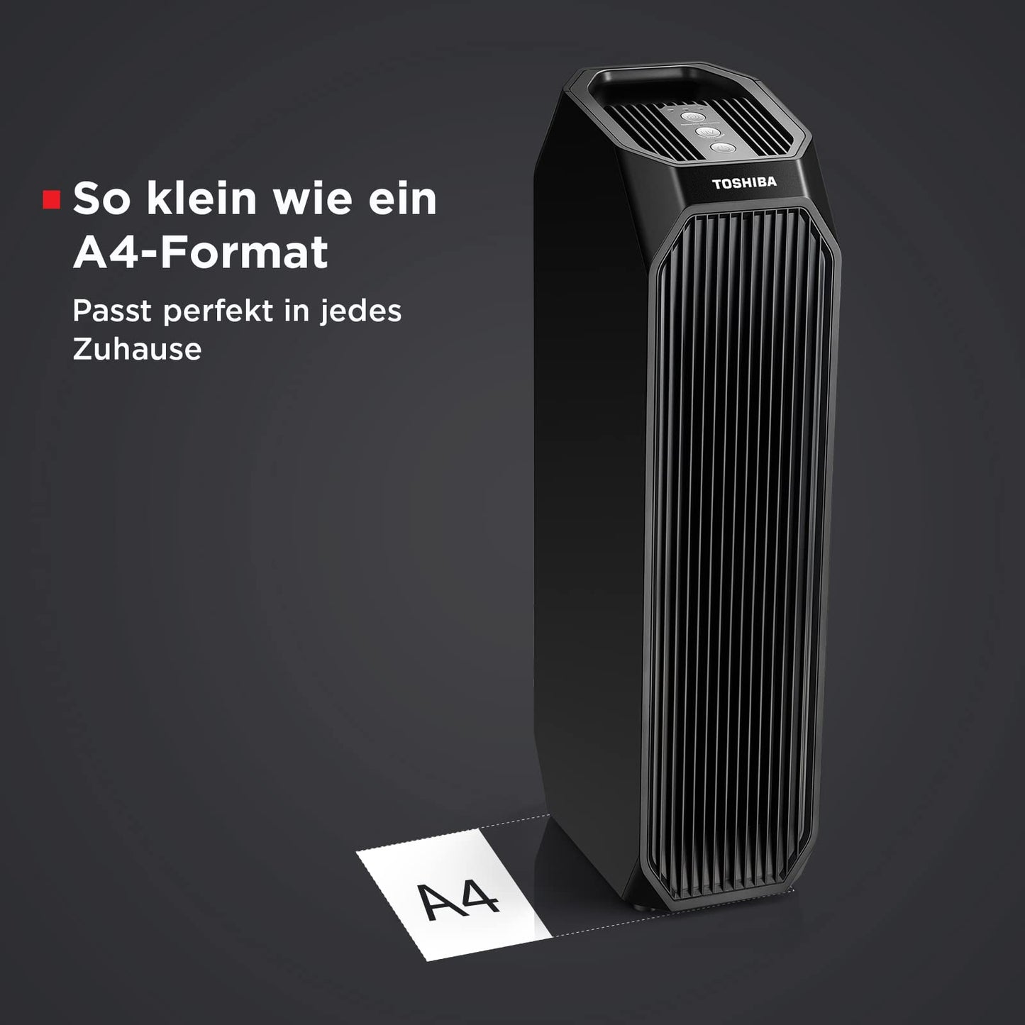 Toshiba Purificador de aire CAF-Z45FR 3 en 1 Air Purifier con filtro HEPA H13, CADR 228 m³/h, filtro de carbón activo, luz UV, 99,7% de efecto de filtración de pelo de animales, polen, polvo