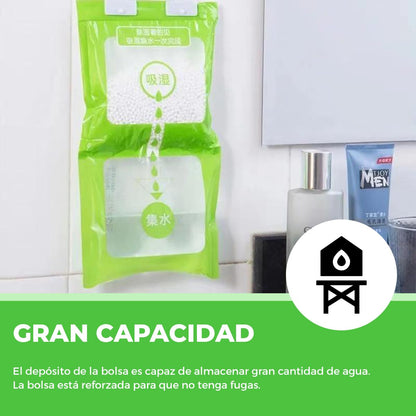 NAIKIR - Pack 6 Bolsas Antihumedad - Deshumificadores de Humedad para Armarios, Baños, Trasteros - Perchas Antihumedad Alta Absorción (6)