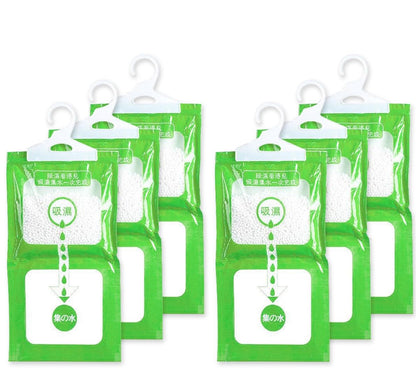 NAIKIR - Pack 6 Bolsas Antihumedad - Deshumificadores de Humedad para Armarios, Baños, Trasteros - Perchas Antihumedad Alta Absorción (6)