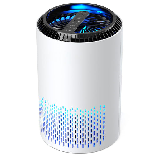 QEXREED Purificador De Aire Para Alergias En Hogar, Filtro HEPA De Alta Eficiencia, 3 Velocidades Y Temporizador, Elimina AléRgenos Y PartíCulas