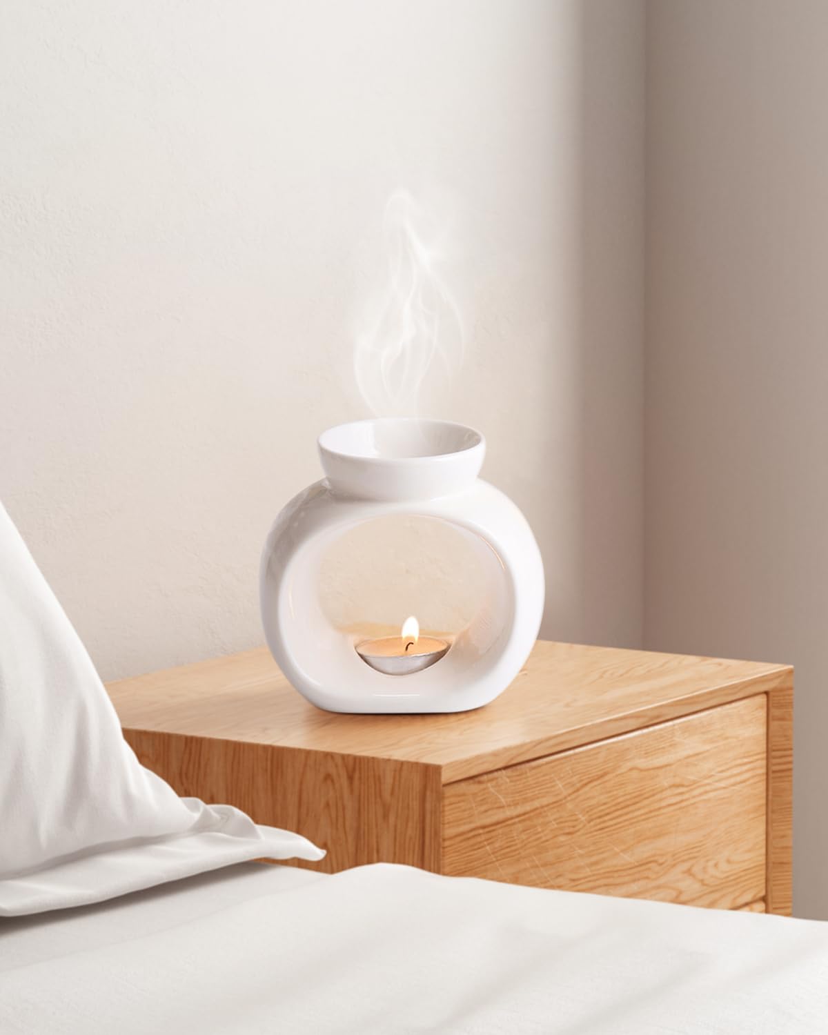 Gwezmxs Quemadores de Aceites Esenciales y Velas, para Ceras Aromáticas, Esencias, Crema Catalana y Azúcar, La Chimenea Quemador de Cera y el Cauldron Colgante para una Experiencia Aromática Única