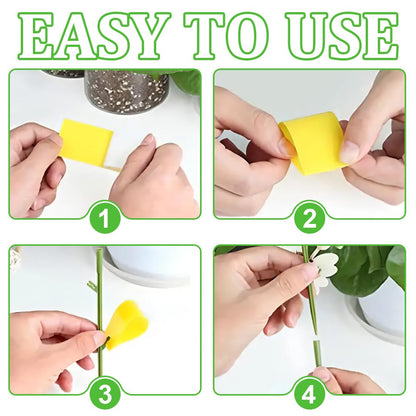 MOLZINY 30Pcs Atrapa Moscas Trampa Moscas Fruta Trampa Atrapa Moscas Trampas para Insectos Adhesivas para Moscas Pegatinas de Doble Cara Papeles Pegajosos Amarillos Trampas de Moscas para Jardín