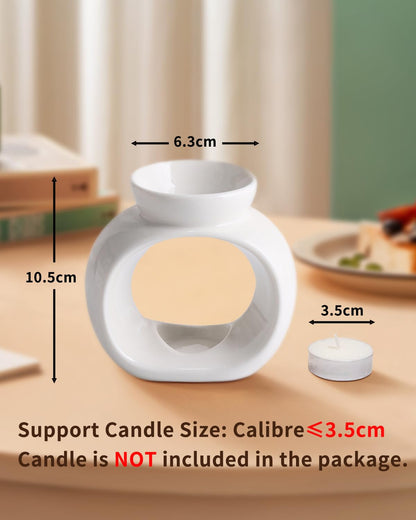Gwezmxs Quemadores de Aceites Esenciales y Velas, para Ceras Aromáticas, Esencias, Crema Catalana y Azúcar, La Chimenea Quemador de Cera y el Cauldron Colgante para una Experiencia Aromática Única