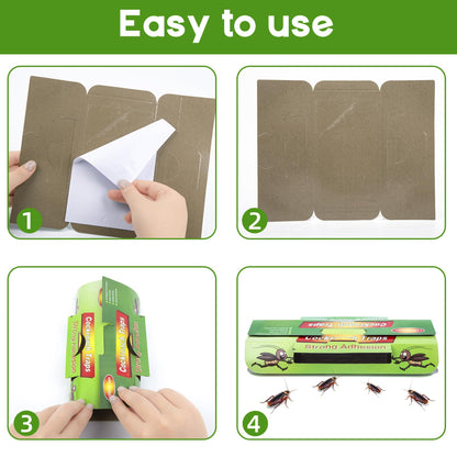 Juego de 48 Trampas para Cucarachas, Productos de Cucarachas Eliminar, Captura Efectiva de Cucarachas Contra Cucarachas, Verdes