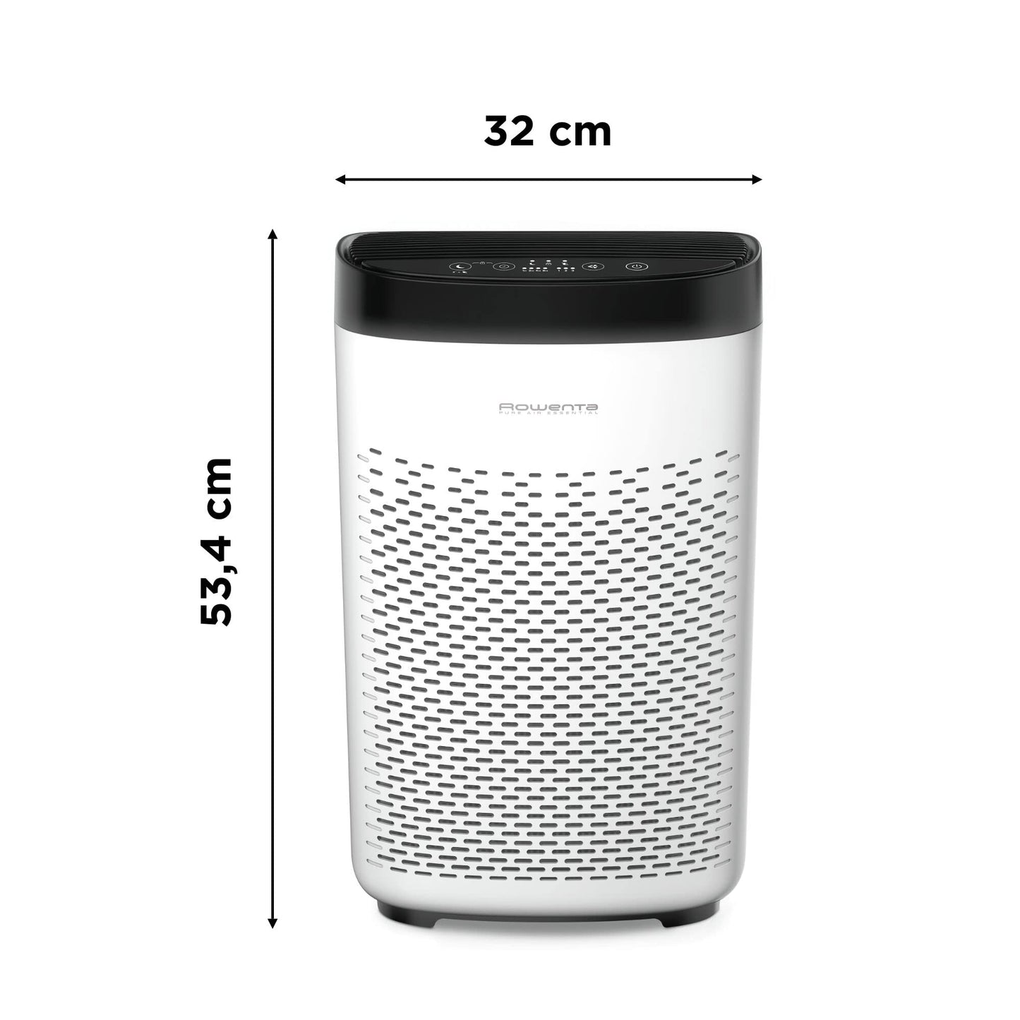 Rowenta Pure Air Essential PU2530 purificador de aire con prefiltro, filtro de carbón activo y filtro de partículas finas, 3 velocidades, modo Silencio, indicador de cambio de filtro y temporizador