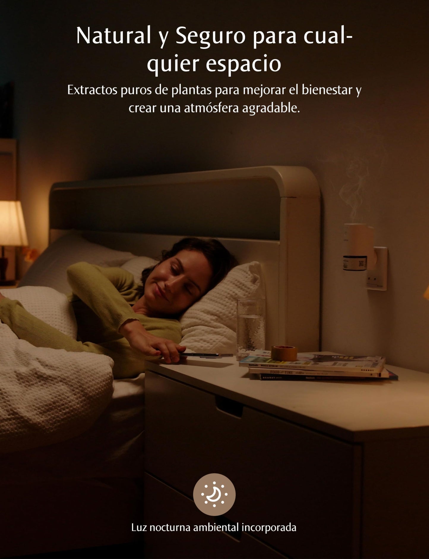 SenseFlow Difusor Aceites Esenciales Difusor de Aromas Smart Wi-Fi SF101S -Ultrasónico Sin Agua, 100 % Vegetal, Aromaterapia120 Días, para Hogar, Hotel y Estudio hasta 100 ㎡ - Sándalo Australiano