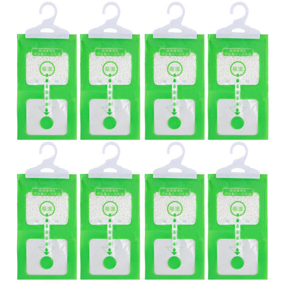 Bolsas Absorbentes de Humedad para Armario, Set 8 Pzas de 100g, Bolsas Deshumidificadores de Aire para Colgar, Anti-Moho Set de Bolsas de Desecantes, Bolsa Secante para Cocina, Baño, Auto
