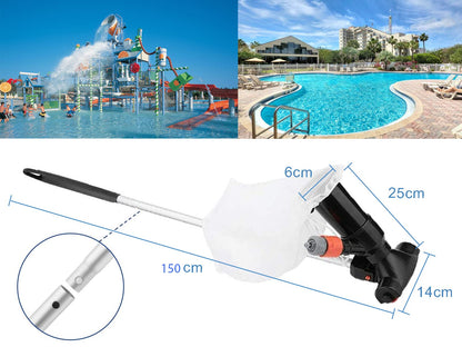 Limpiafondos Piscina Hidraulico, Aspiradora Piscina Pequeña, Kit Limpieza Piscina Desmontable, Limpiador Piscina Fondo Y Paredes Manual, Aspirador Agua Piscina Estanques para Jardin (Azul)