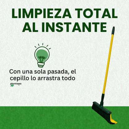 PLANTAWA Pack de Cepillo + Mango Extensible | Cepillo cesped Artificial con Mango Ajustable 0,80/1,40 m | Ideal para Cuidado y Mantenimiento de Césped y Alfombrillas