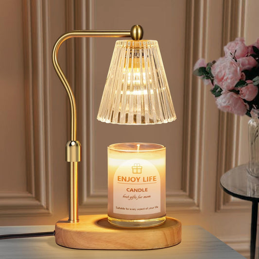 seenlast Lámparas de Velas, Quemador Aceites Esenciales Eléctricos Quemador con Temporizador y Regulador de Intensidad, Calentador de Velas Vintage para Hogar, Dormitorio, Decoración
