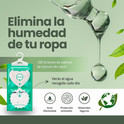 KAI KOA – 10 Bolsas Antihumedad para Armarios y Cajones + Caja de Almacenaje | Absorben Humedad, Eliminan Olores y Previenen Moho en la Ropa