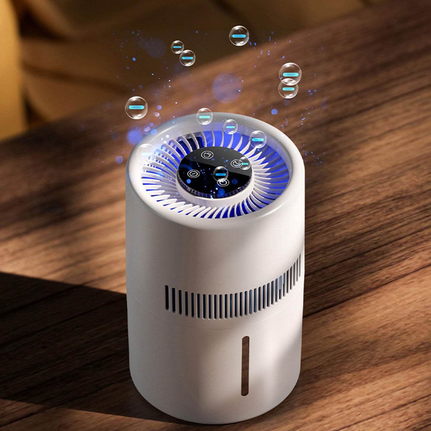 Combo de Purificador de Aire y Humidificador 2 en 1, Purificador de Aire de 5 W con Humidificador, Fácil de Llenar y Limpiar, Limpiador de Aire Silencioso de Escritorio con